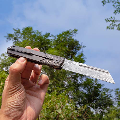Japanese Higonokami Folding Pocket Knife - Titanium Handle
