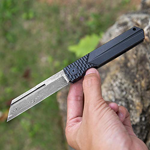 Japanese Higonokami Folding Pocket Knife - Titanium Handle