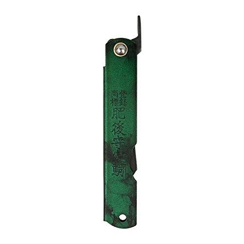 Higonokami Folding Knife &#8211; Special Black Back Blue Paper Steel 100mm Jade