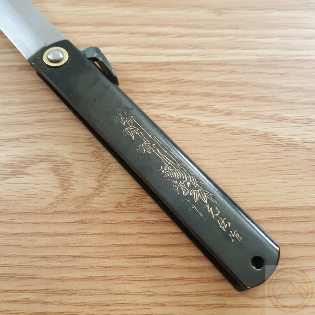 Black Stainless Higonokami Folding Knife 3.62