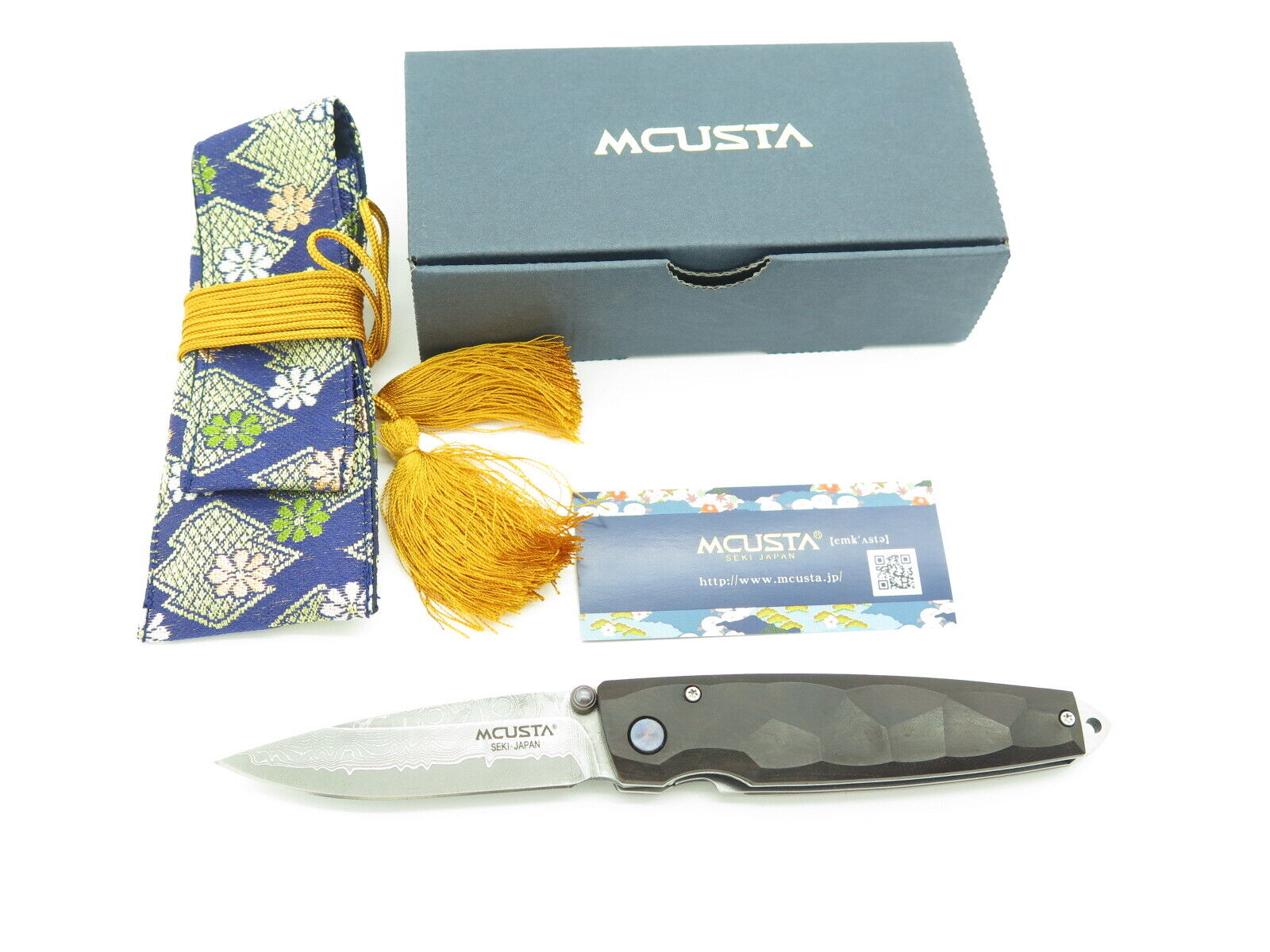 Ironwood Damascus Folding Pocket Knife by Mcusta