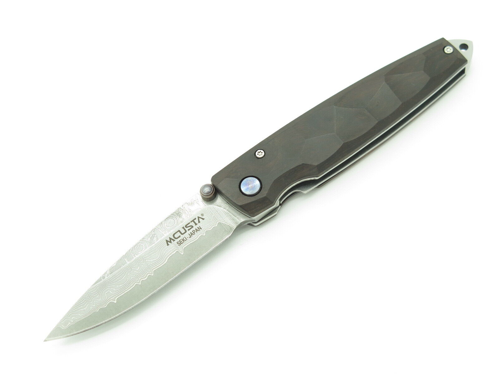Ironwood Damascus Folding Pocket Knife by Mcusta