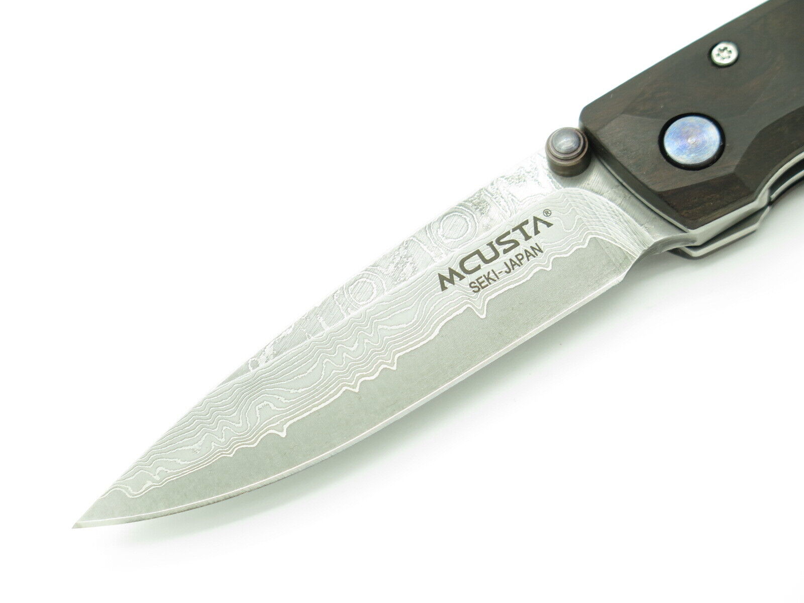 Ironwood Damascus Folding Pocket Knife by Mcusta