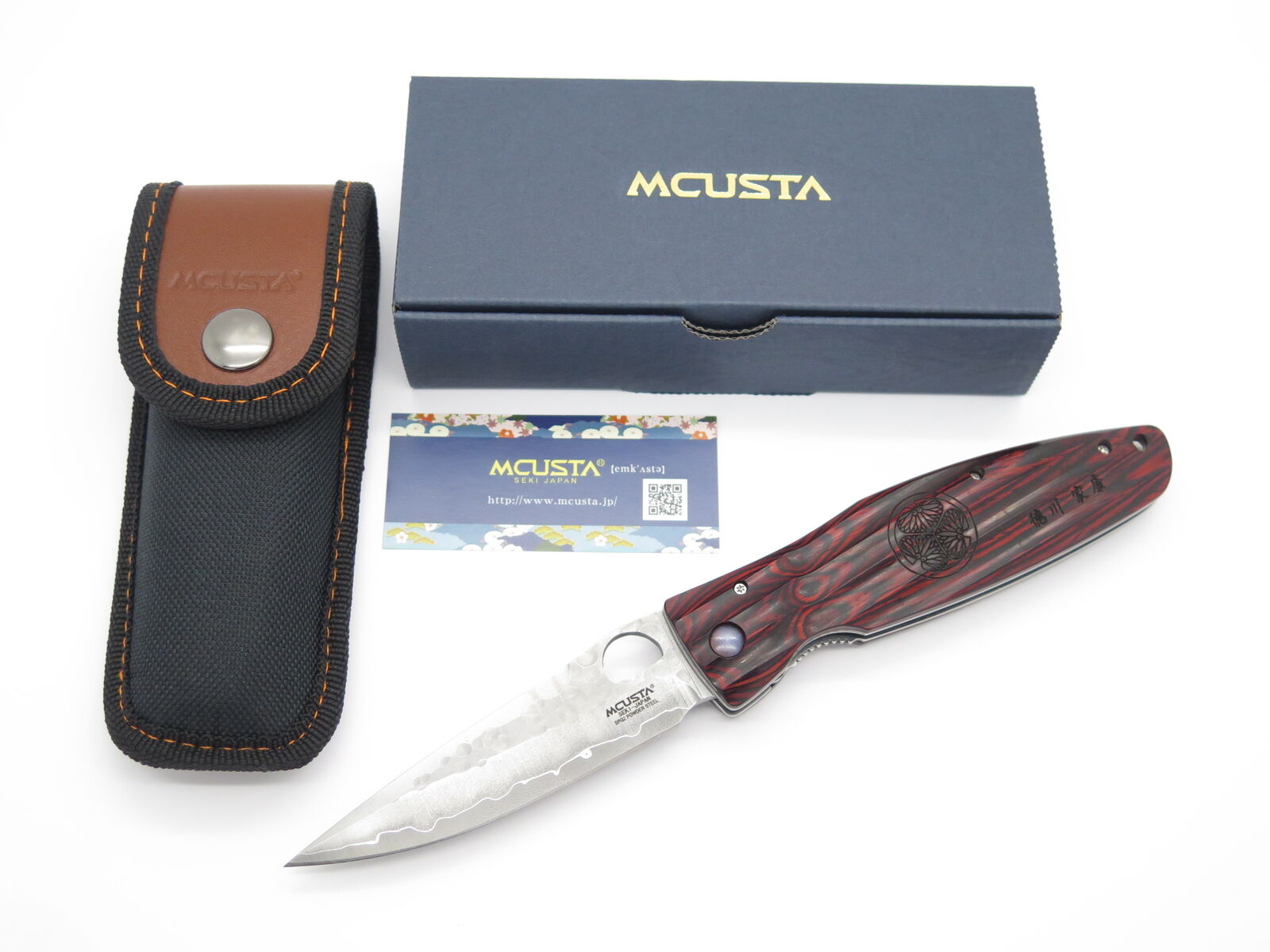 Mcusta Ieyasu Samurai Red Folding Knife SPG2