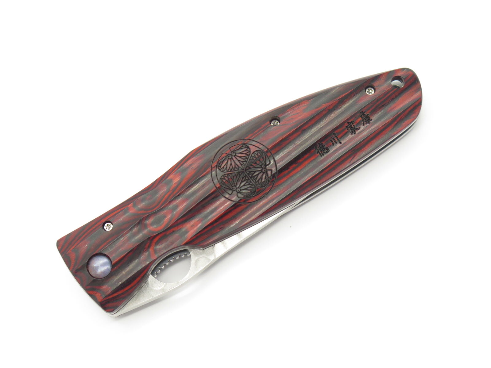 Mcusta Ieyasu Samurai Red Folding Knife SPG2