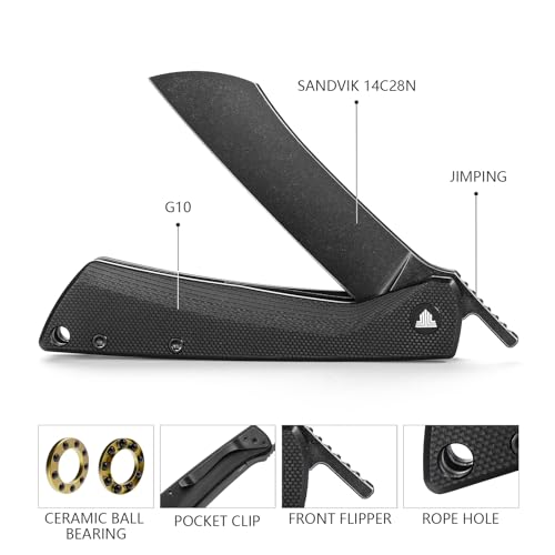 TRIVISA Black PVD Higonokami Pocket Folding Knife