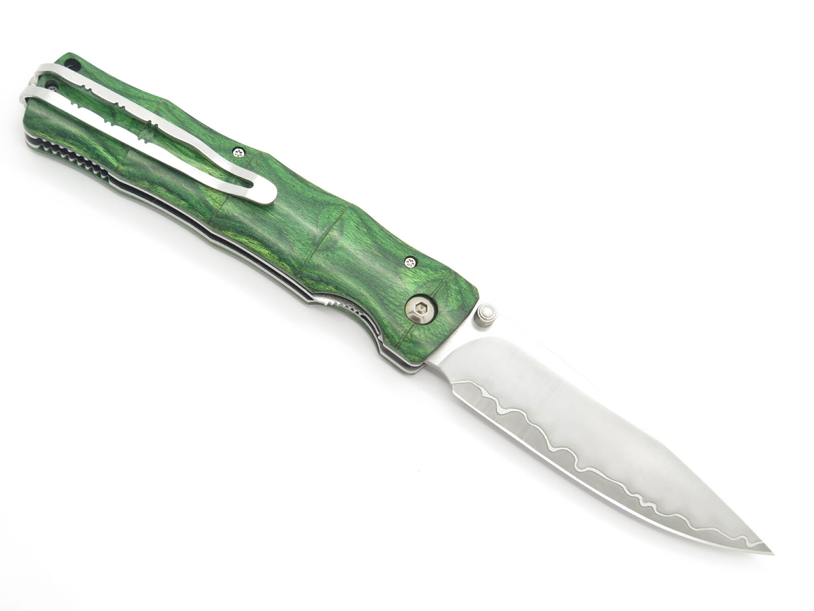 Mcusta MC-203G Green Bamboo Folding Pocket Knife
