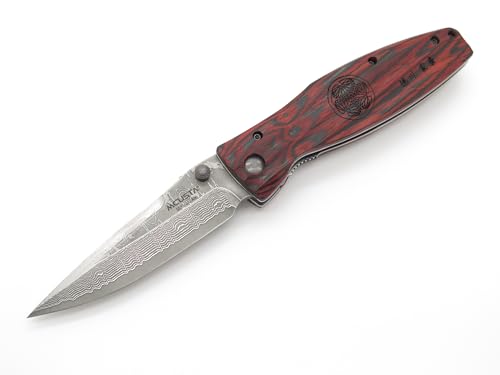 Leyasu Samurai Red Wood VG-10 Damascus Knife