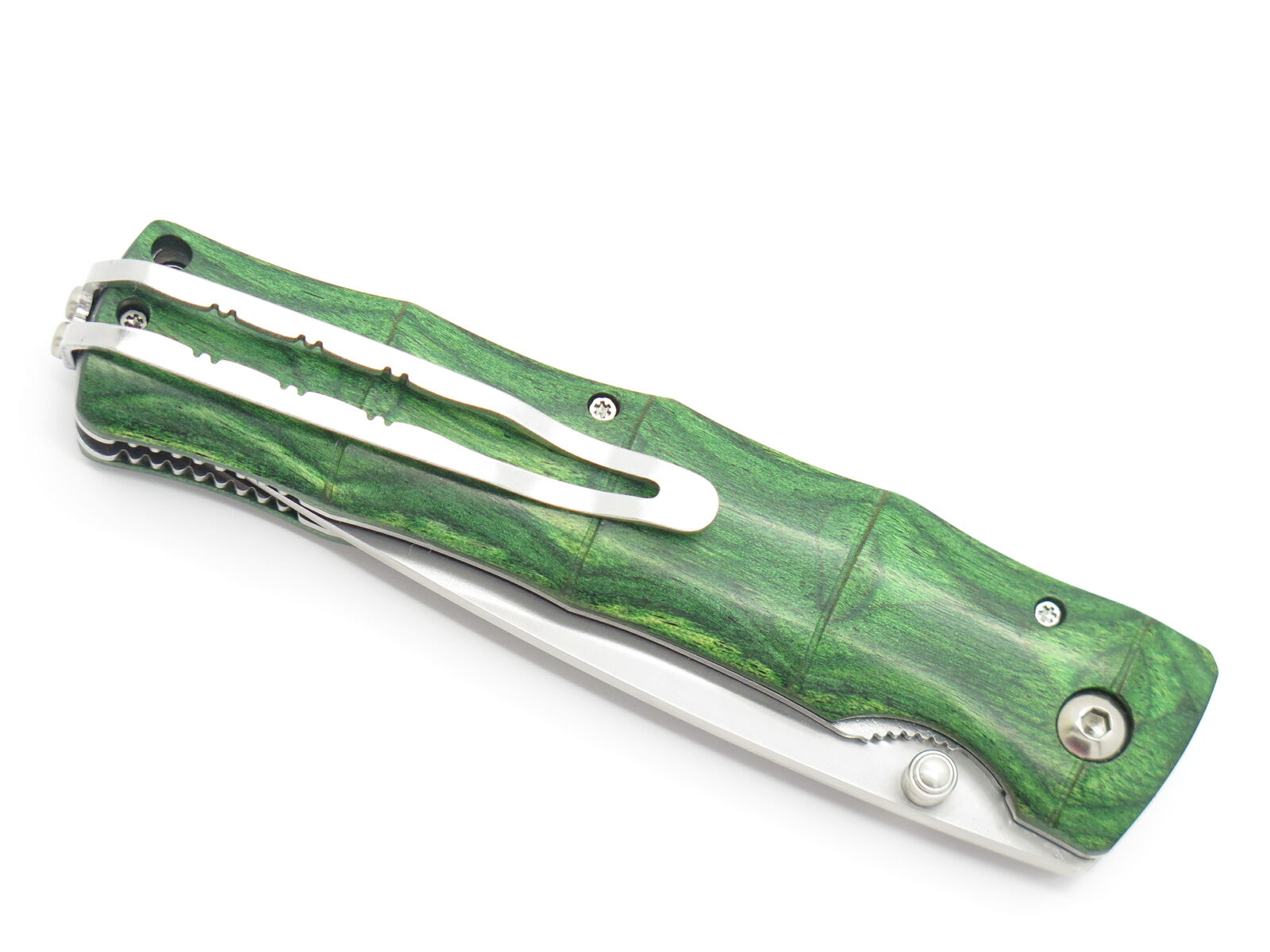Mcusta MC-203G Green Bamboo Folding Pocket Knife