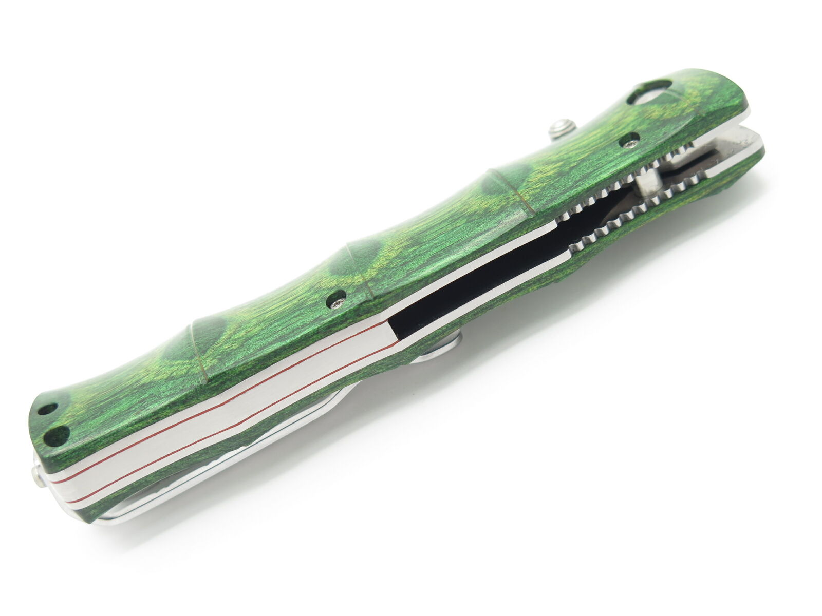 Mcusta MC-203G Green Bamboo Folding Pocket Knife