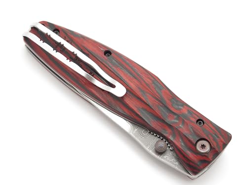 Leyasu Samurai Red Wood VG-10 Damascus Knife