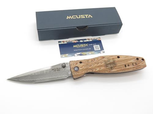 Mcusta Hideyoshi VG-10 Damascus Folding Hunter Knife