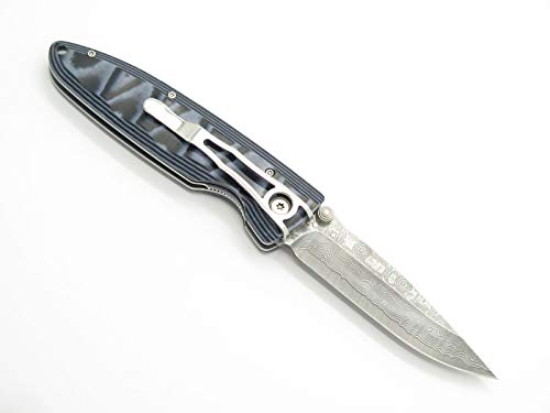 Mcusta MC-10D Classic Wave Blue Micarta Knife