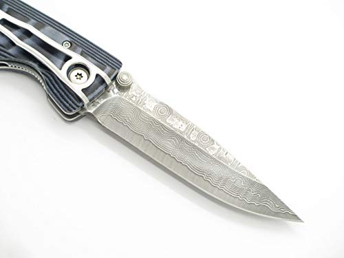 Mcusta MC-10D Classic Wave Blue Micarta Knife