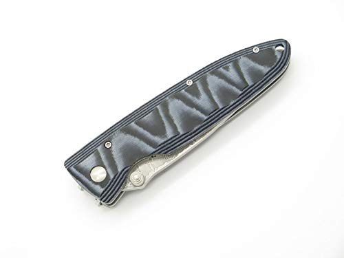Mcusta MC-10D Classic Wave Blue Micarta Knife