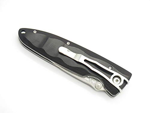 Mcusta MC-17D Wave Black Wood Damascus Knife