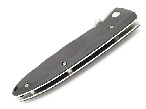 Mcusta MC-17D Wave Black Wood Damascus Knife