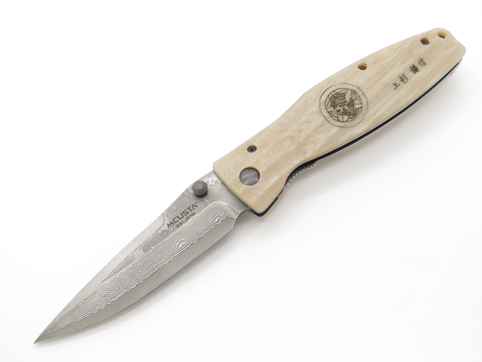 Gunshin MC-185D Micarta VG-10 Damascus Pocket Knife