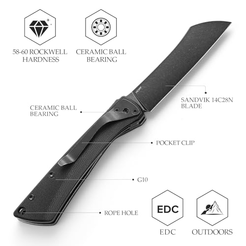 Trivisa Higonokami Folding Pocket Knife - Blackwash