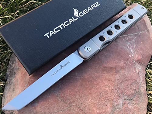Kyoko Platinum Higonokami Knife: TC4 Titanium Handle, D2 Steel