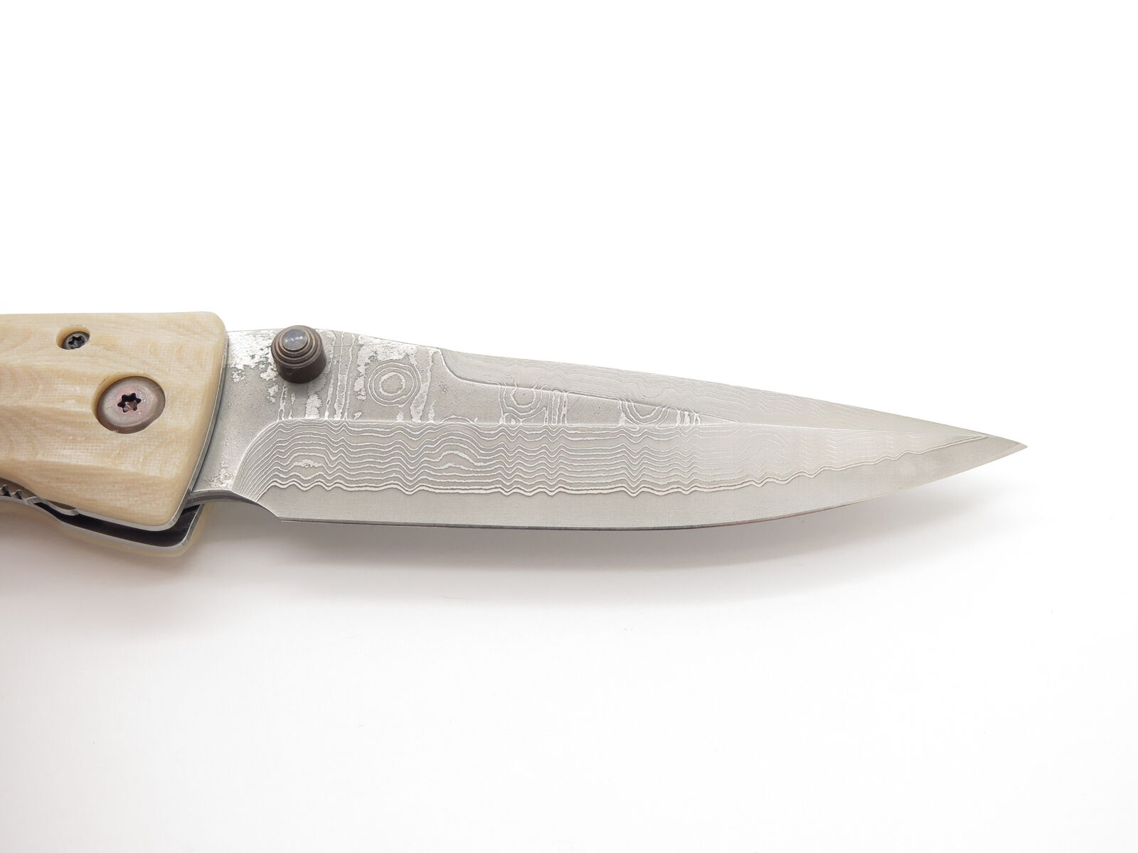 Gunshin MC-185D Micarta VG-10 Damascus Pocket Knife