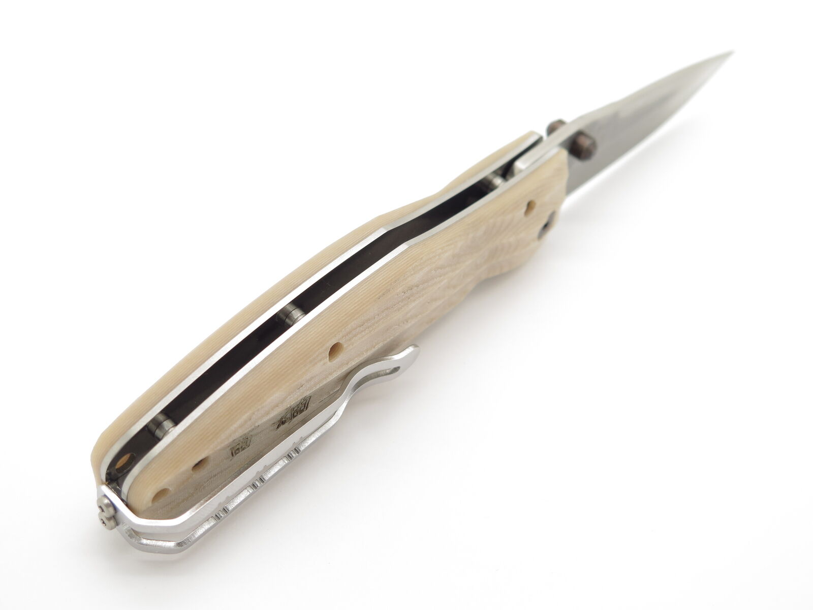 Gunshin MC-185D Micarta VG-10 Damascus Pocket Knife