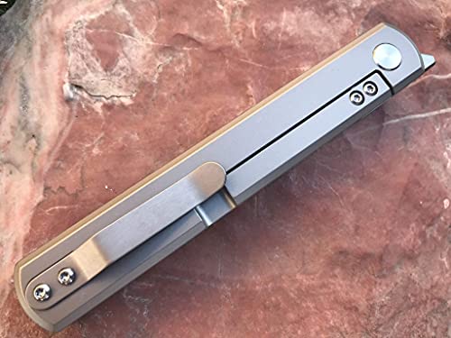Kyoko Platinum Higonokami Knife: TC4 Titanium Handle, D2 Steel