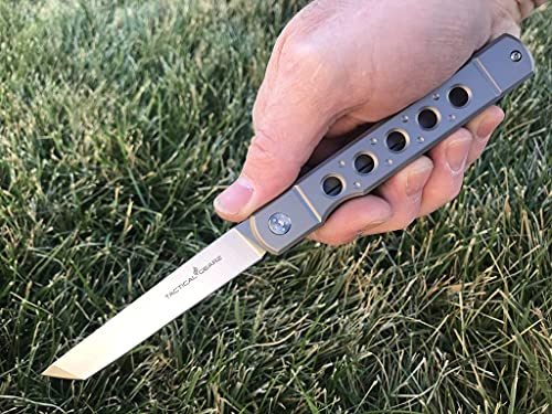Kyoko Platinum Higonokami Knife: TC4 Titanium Handle, D2 Steel