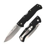 Cold Steel Air Lite Folding Knife with Japanese 10A Steel Blade, Tri-Ad Lock, Pocket Clip and G-10 Handle, Drop Point,Silver/Black