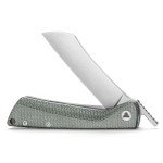 TRIVISA Higonokami Folding Pocket Knife for Men，3.3" 14C28N Stonewash Camping EDC Knives with Clip Micarta Handle，Norma-04G