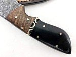 MATA BLADES 8.5 INCH Fixed Blade Black Horn and Rose Wood Custom Handmade Damascus Knife