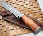 REG-215 - Handmade Damascus Steel 14.00 Inches Bowie Knife - Exotic Wood Handle