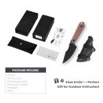 Kizer/Maverick Customs Harpoon Fixed-blade Knife D2 Blade with Red Micarta Handle - 1040E1