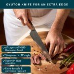Home Hero Japanese Chef Knife Collection - VG10 Damascus Steel Triple Rivet Ultra Sharp 67 Layers Kitchen Knife with Ergonomic Rosewood Handle - Unique Gift for Men & Women (8 Inch Chef Knife)