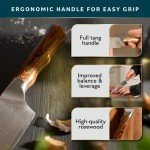 Home Hero Japanese Chef Knife Collection - VG10 Damascus Steel Triple Rivet Ultra Sharp 67 Layers Kitchen Knife with Ergonomic Rosewood Handle - Unique Gift for Men & Women (8 Inch Chef Knife)