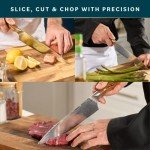 Home Hero Japanese Chef Knife Collection - VG10 Damascus Steel Triple Rivet Ultra Sharp 67 Layers Kitchen Knife with Ergonomic Rosewood Handle - Unique Gift for Men & Women (8 Inch Chef Knife)