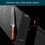 Home Hero Japanese Chef Knife Collection - VG10 Damascus Steel Triple Rivet Ultra Sharp 67 Layers Kitchen Knife with Ergonomic Rosewood Handle - Unique Gift for Men & Women (8 Inch Chef Knife)