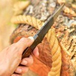 SharpWorld 10 Inches Beautiful Damascus Knife Made Of Full Tang Damascus Steel Wood Handle/w Brown Leather Sheath TJ112