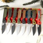 Kizer Mini Militaw Pocket Knife for EDC, 2.82'' D2 Blade Folding Knife, Brown & Green G10 Handle Small EDC Knife with Pocket Clip, Camping Hunting Knife for Men Women Gift V3634SM2