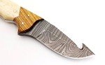 W Trading Custom hand made damascus steel blade gorgeous hunting knife with leather pouch. (2733) skinning knives for men best gift