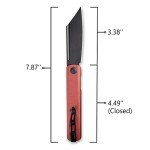 SENCUT Bronte Folding Pocket Knife with Front Flipper Opener, 3.38 Inch Blade Burgundy G10 Handle SA08D