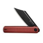 SENCUT Bronte Folding Pocket Knife with Front Flipper Opener, 3.38 Inch Blade Burgundy G10 Handle SA08D