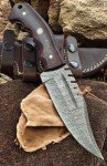 Poshland TR-42 Custom Handmade Damascus Steel Tactical Knife- Perfect Grip Wood Handle