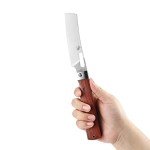 SENBON 440A Stainless Steel Super Sharp Japanese Pocket Folding Chef's Knife Peeling Utility Knife Natural Rosewood Handle Camping Travel Outdoor Portable Kitchen Knife
