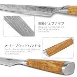 HOSHANHO Damascus Chef Knife 8 Inch, Professional 67 Layers VG-10 Super Steel Kitchen Knife, Ultra Sharp Japanese Knife with Durable Ergonomic Olive Wood Handle