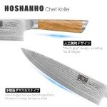 HOSHANHO Damascus Chef Knife 8 Inch, Professional 67 Layers VG-10 Super Steel Kitchen Knife, Ultra Sharp Japanese Knife with Durable Ergonomic Olive Wood Handle