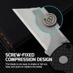 OKNIFE Otacle U1 Folding Pocket Utility Knife, Quick Change Box Cutter with Rail Lock, EDC Razor Knife with Pocket Clip for Office, Factory