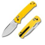 CJRB Hectare Folding Pocket Knife, 3.15" AR-RPM9 Powder Steel Blade G10 Handle Small EDC Knife With Pocket Clip for Men Women, Sharp Camping Survival Hiking Knives J1935 (Yellow)