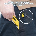 CJRB Hectare Folding Pocket Knife, 3.15" AR-RPM9 Powder Steel Blade G10 Handle Small EDC Knife With Pocket Clip for Men Women, Sharp Camping Survival Hiking Knives J1935 (Yellow)