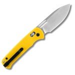 CJRB Hectare Folding Pocket Knife, 3.15" AR-RPM9 Powder Steel Blade G10 Handle Small EDC Knife With Pocket Clip for Men Women, Sharp Camping Survival Hiking Knives J1935 (Yellow)